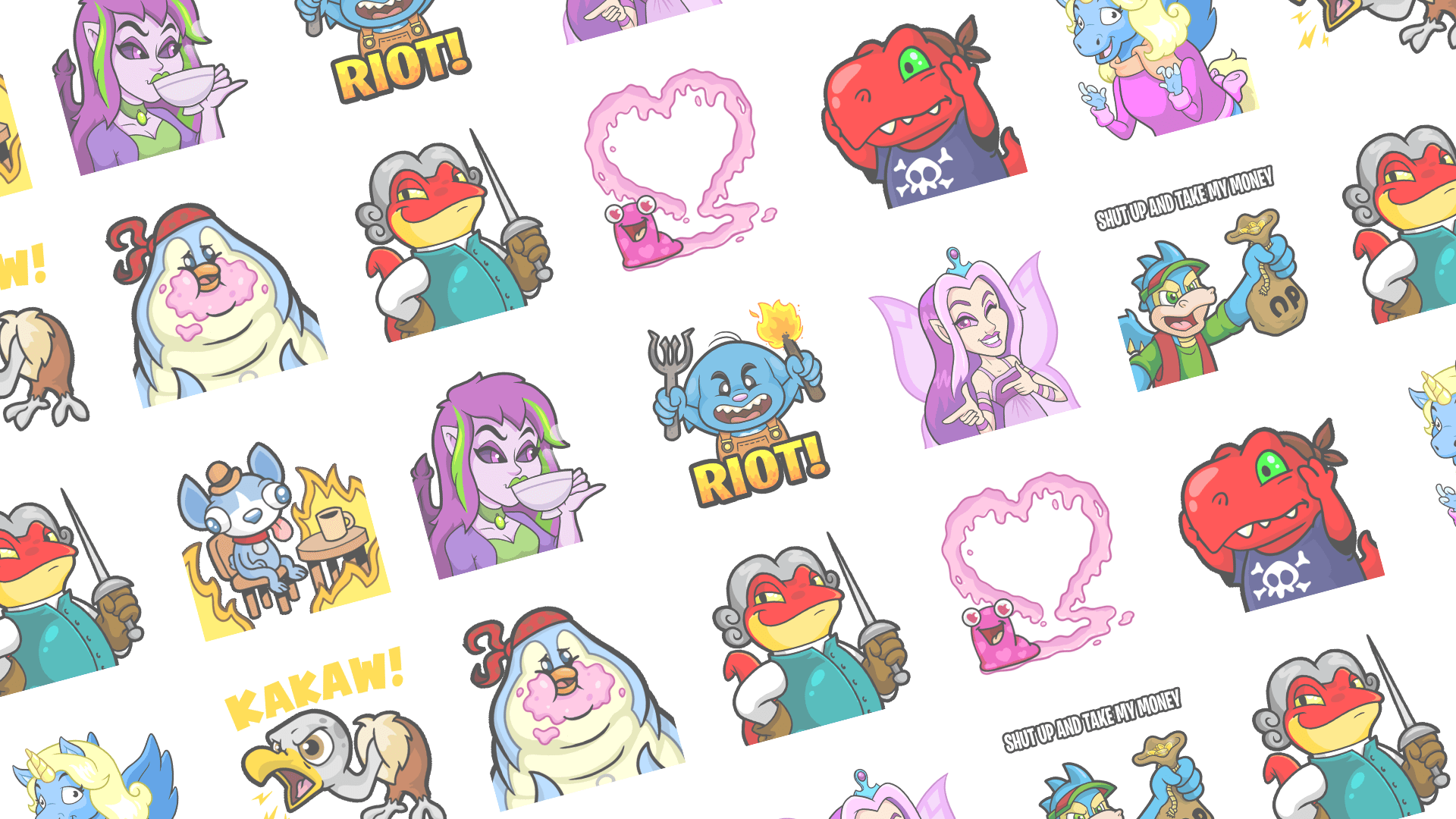 colorful emotes for Discord or livestreaming platforms