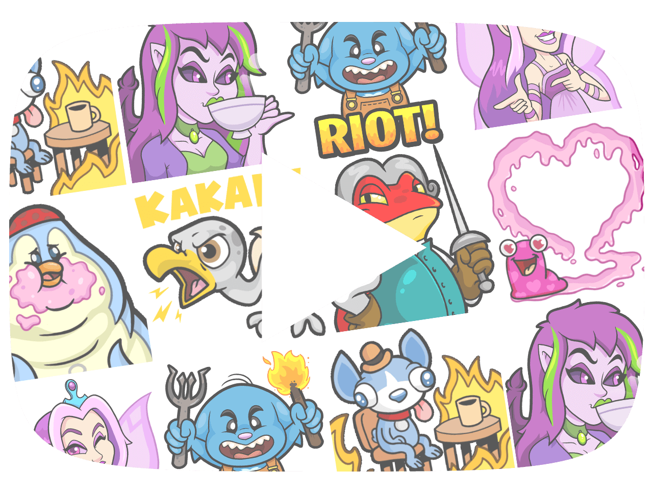 Example emote illustrations